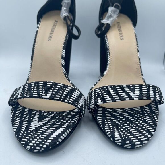 Salona Cylinder Platform Black White Heels 8.5 - Picture 3 of 11